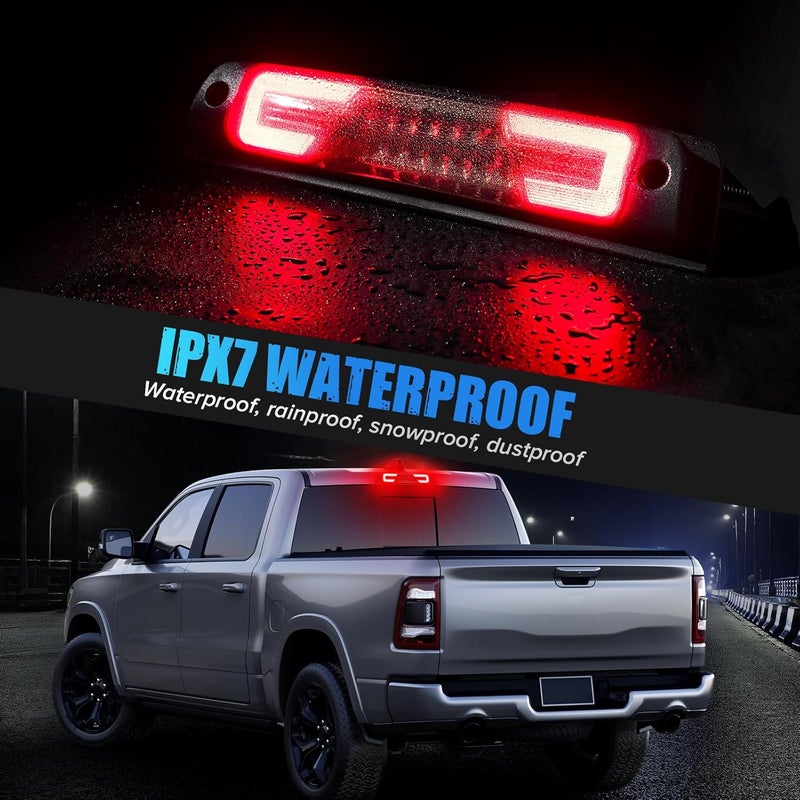 LUDARM LED 3rd Brake Light Compatible with Ram 1500 2500 3500 4500 5500 2009-2018 for RAM 1500 Classic 2019-2021 for RAM 1500 Laramie 2019 Third Brake Cargo Light (Smoke:1) - Image 5